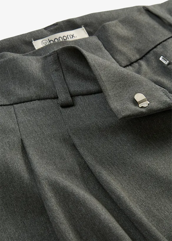 Jupe midi en viscose m&eacute;lang&eacute;e douce, bonprix