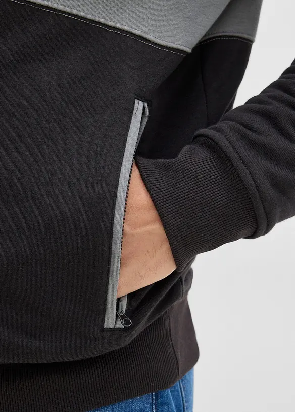 Sweat zipp&eacute; chaud avec doublure peluche, bonprix