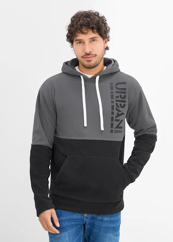 Sweat-shirt &agrave; capuche en polaire, bonprix