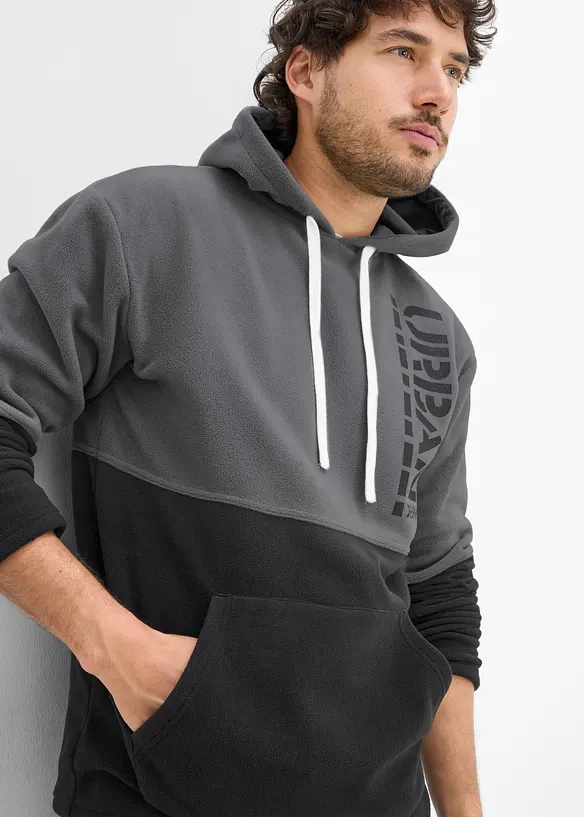 Sweat-shirt &agrave; capuche en polaire, bonprix