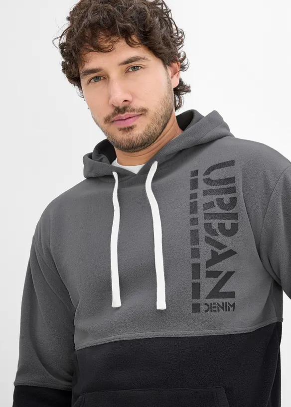 Sweat-shirt &agrave; capuche en polaire, bonprix