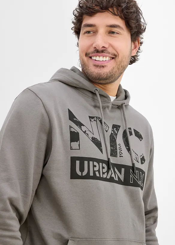 Sweat &agrave; capuche 100% coton, bonprix