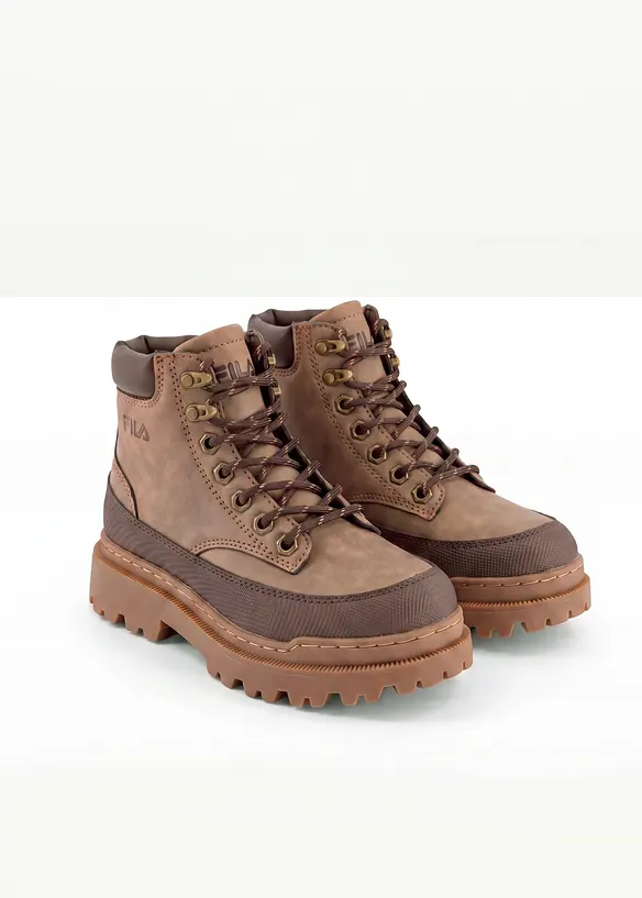 Boots lac&eacute;es Fila &agrave; semelle crant&eacute;e, FILA