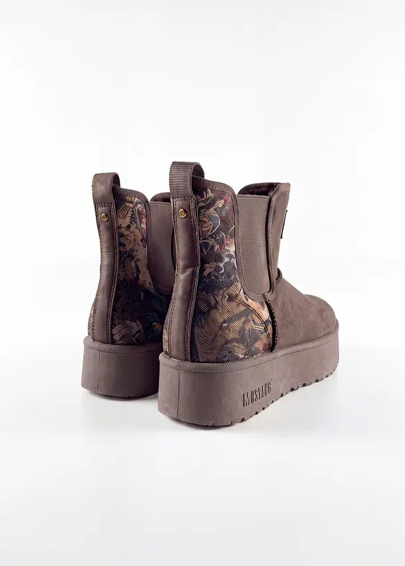 Boots fourr&eacute;es Mustang &agrave; plateforme, Mustang