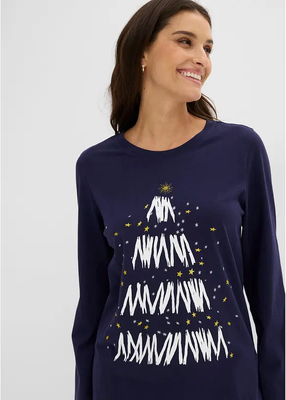 Pyjama en coton doux avec pochette cadeau, bonprix