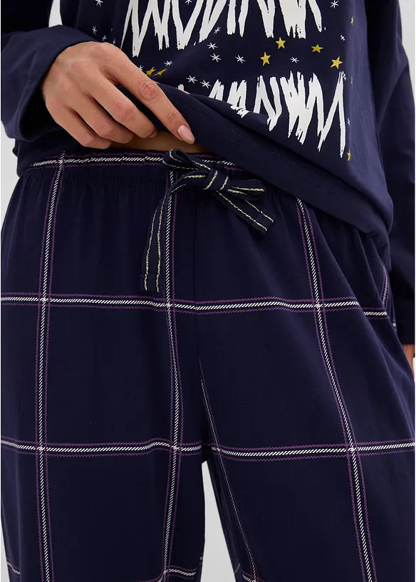 Pyjama en coton doux avec pochette cadeau, bonprix