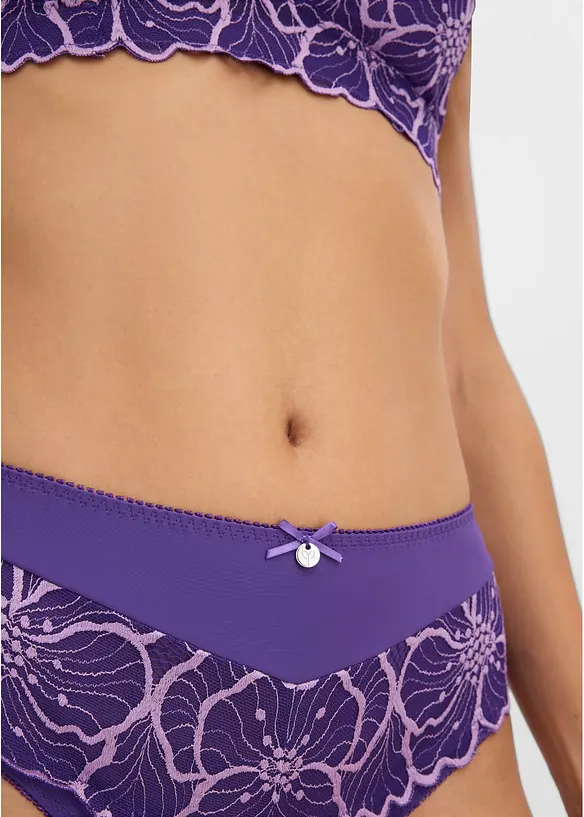 Maxislip mit zweifarbiger Spitze, bonprix