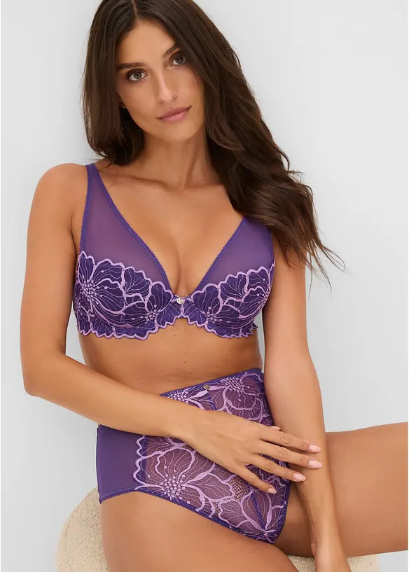Schalen-BH mit zweifarbiger Spitze, bonprix