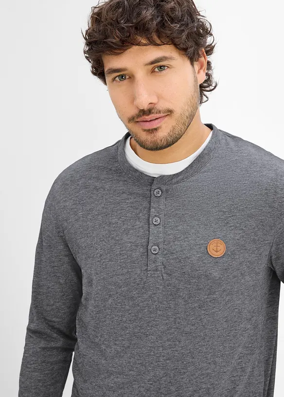 Lot de 2 T-shirts manches longues, bonprix
