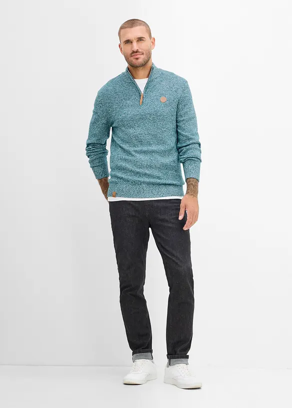 Troyer-Pullover mit reiner Baumwolle, bonprix