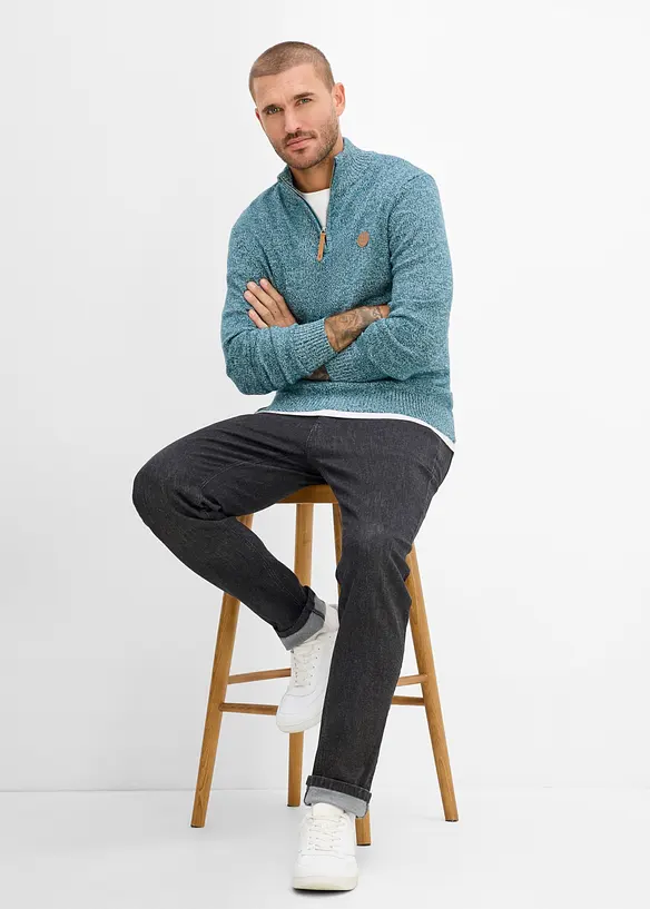 Troyer-Pullover mit reiner Baumwolle, bonprix