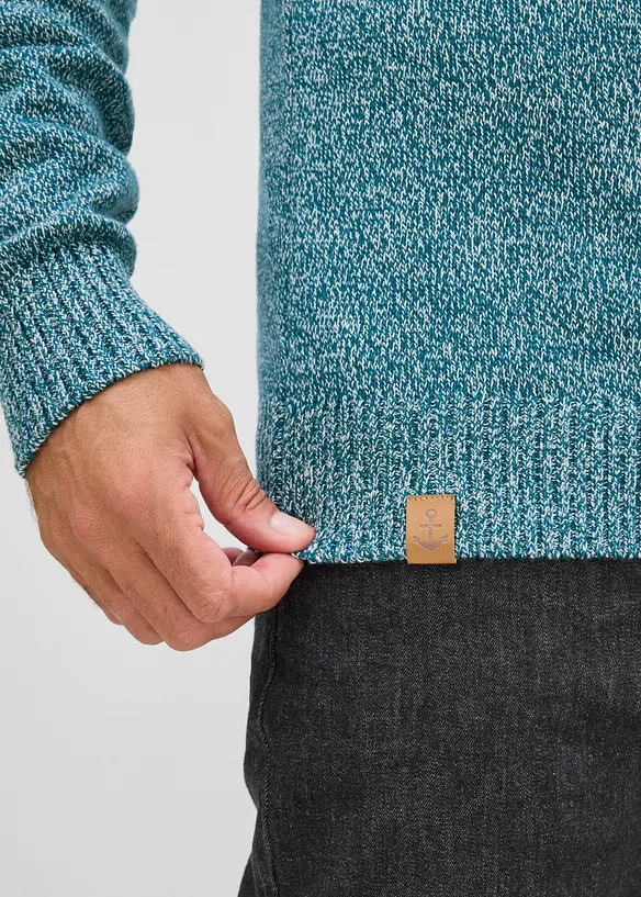 Troyer-Pullover mit reiner Baumwolle, bonprix