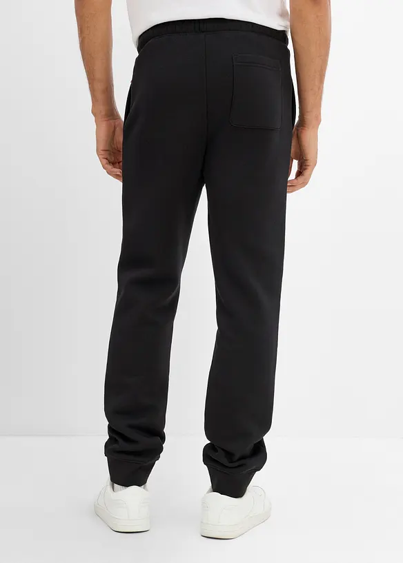 Jogginghose aus schwerer Qualit&auml;t mit PU-Details, bonprix