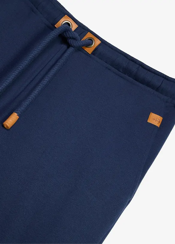 Pantalon de jogging en sweat &eacute;pais avec d&eacute;tails PU, bonprix