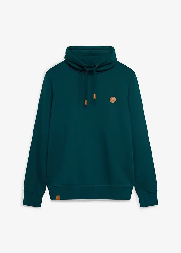 Sweat-shirt &eacute;pais avec d&eacute;tails en PU, bonprix