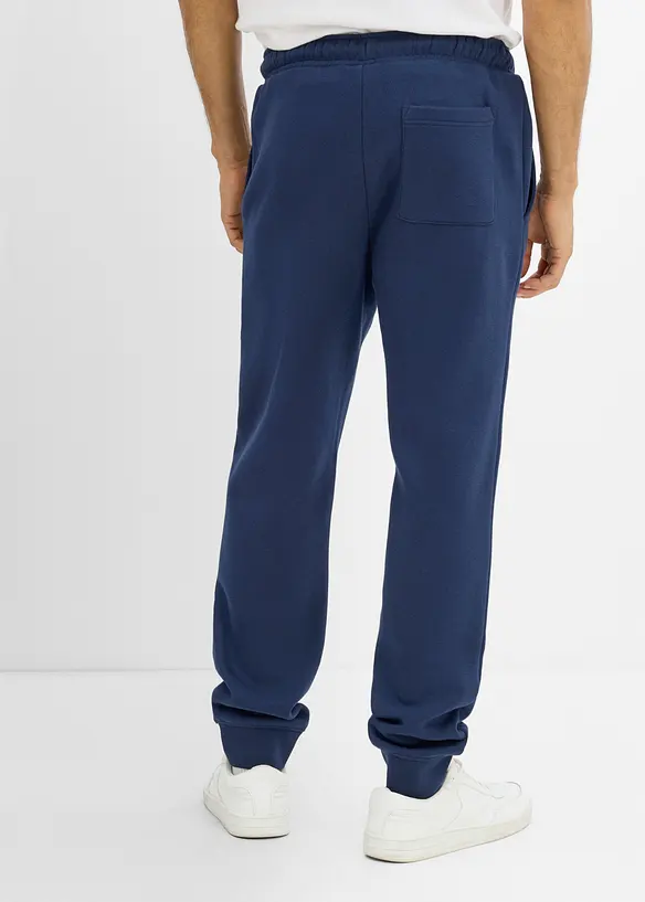 Pantalon de jogging en sweat &eacute;pais avec d&eacute;tails PU, bonprix