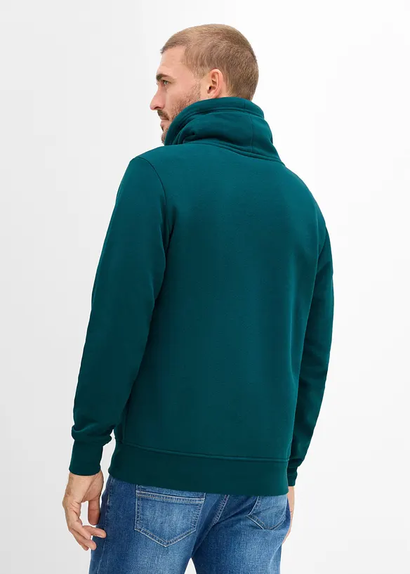 Sweat-shirt &eacute;pais avec d&eacute;tails en PU, bonprix