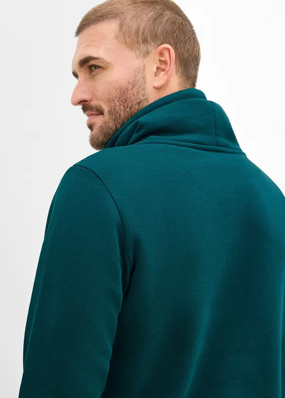 Sweat-shirt &eacute;pais avec d&eacute;tails en PU, bonprix