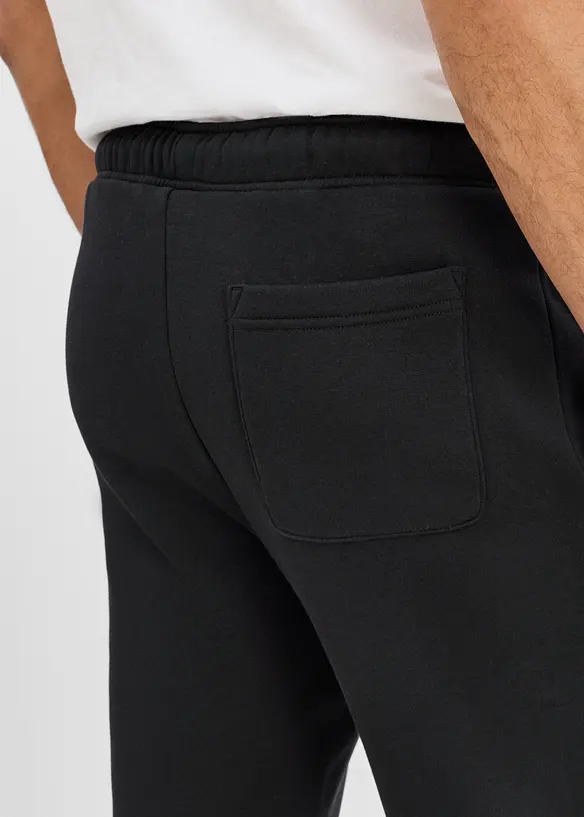 Jogginghose aus schwerer Qualit&auml;t mit PU-Details, bonprix