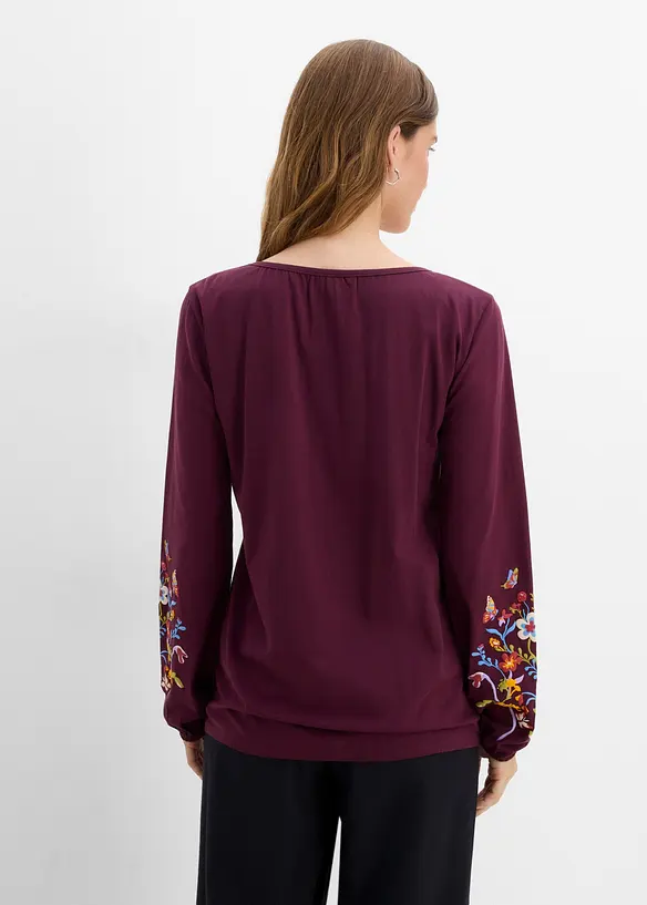 Langarmshirt aus Bio-Baumwoll-Stretch, bonprix