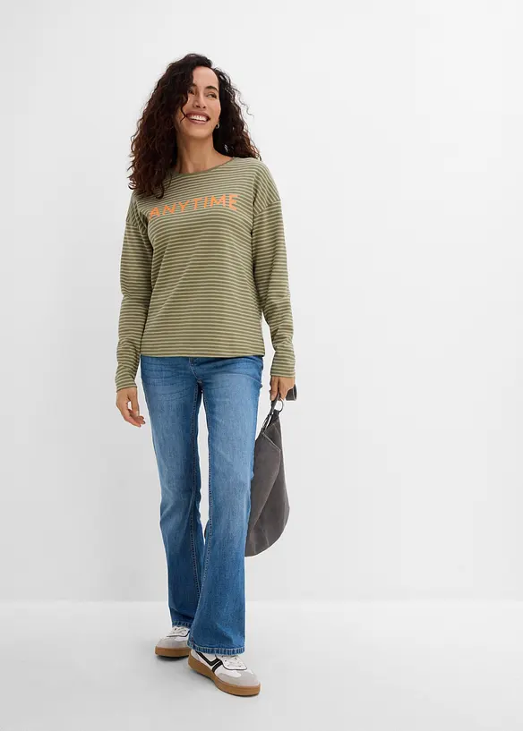 Langarmshirt aus reiner Bio-Baumwolle, bonprix
