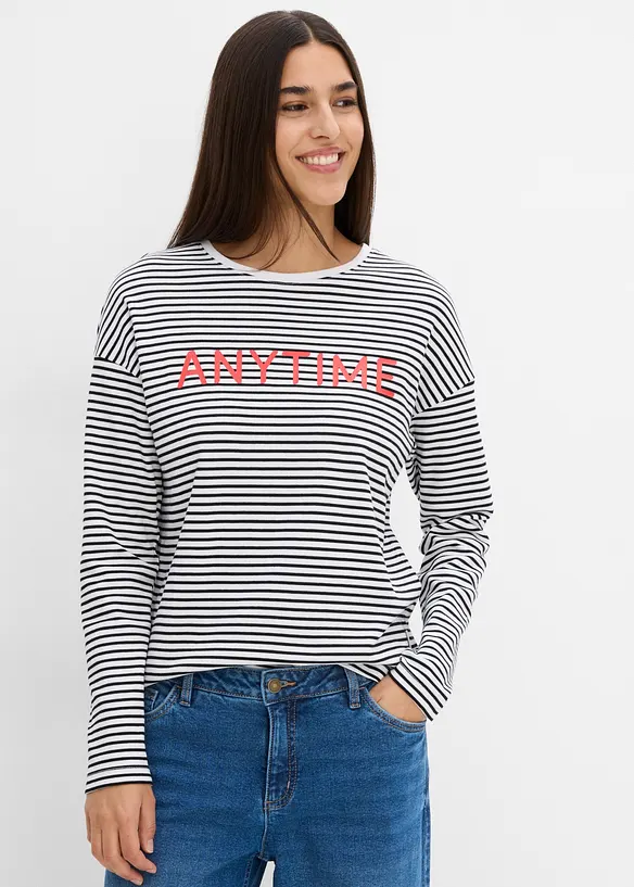 Langarmshirt aus reiner Bio-Baumwolle, bonprix