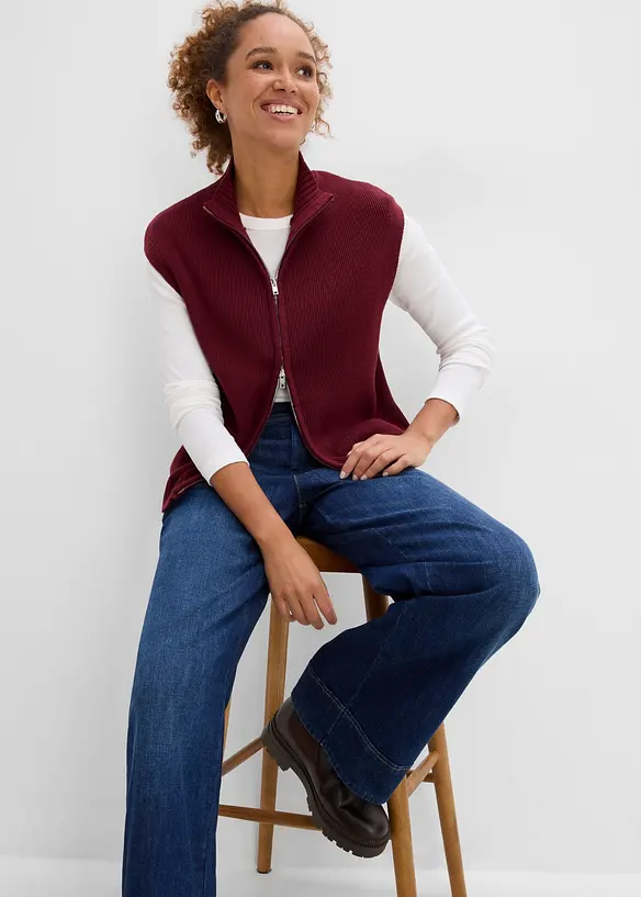 Gilet sans manches en maille, bonprix