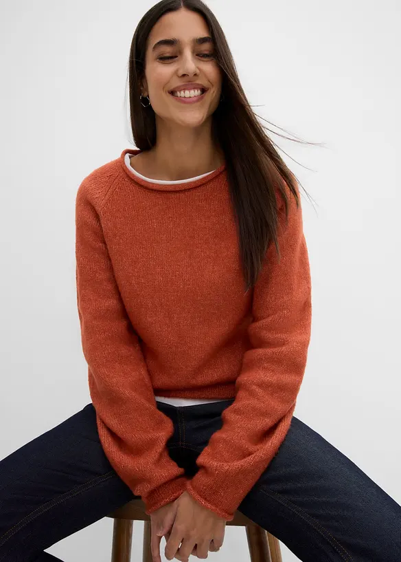 Pull col rond, bonprix