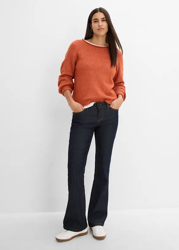 Pull col rond, bonprix