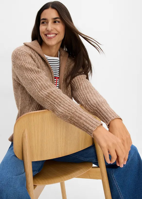 Gilet en grosse maille, bonprix