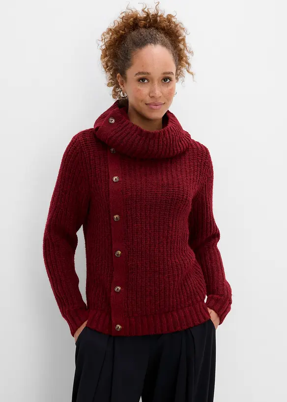 Pull &agrave; patte de boutonnage, bonprix