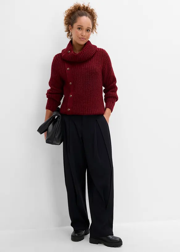 Pull &agrave; patte de boutonnage, bonprix