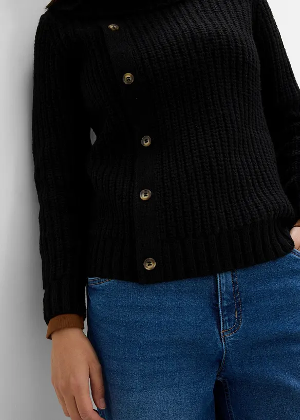 Pull &agrave; patte de boutonnage, bonprix