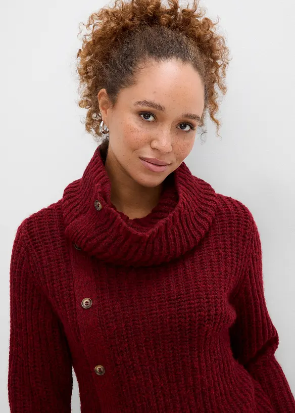 Pull &agrave; patte de boutonnage, bonprix
