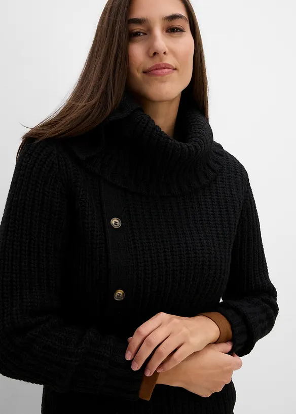 Pull &agrave; patte de boutonnage, bonprix