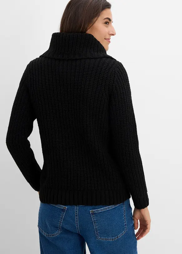 Pull &agrave; patte de boutonnage, bonprix