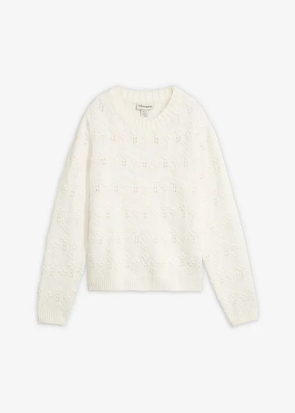 Pull en maille ajour&eacute;e, bonprix