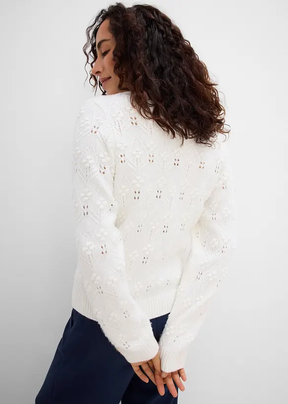 Pull en maille ajour&eacute;e, bonprix