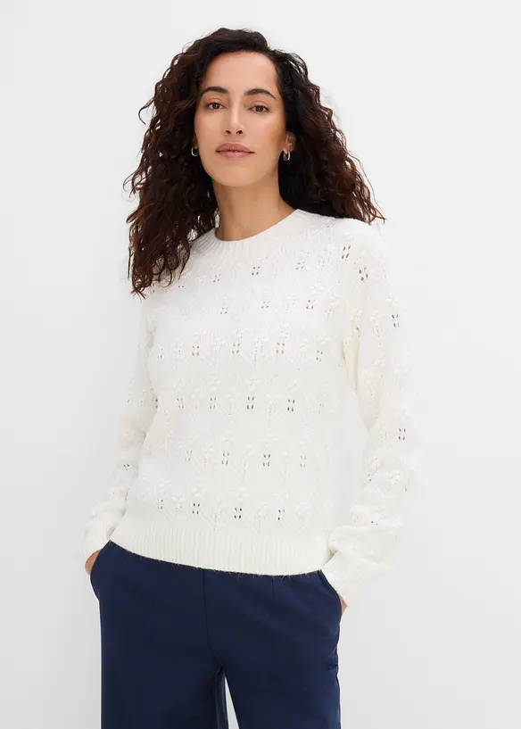 Pull en maille ajour&eacute;e, bonprix