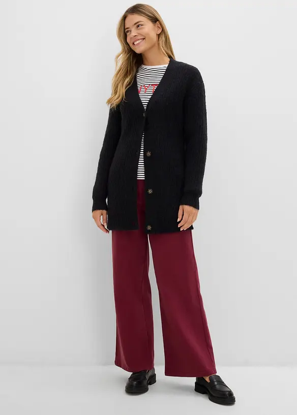 Grobstrickjacke aus weichem Wollmix, bonprix