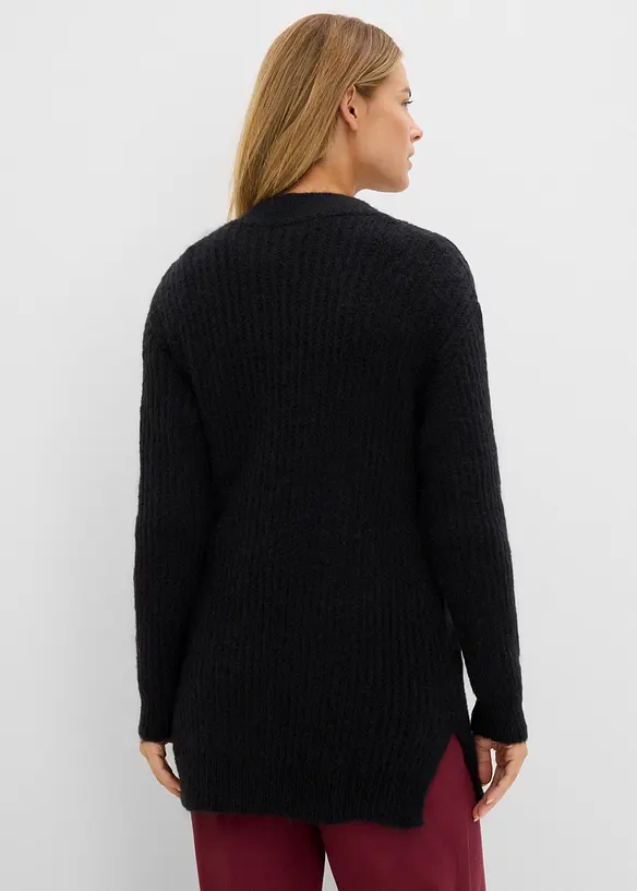 Grobstrickjacke aus weichem Wollmix, bonprix