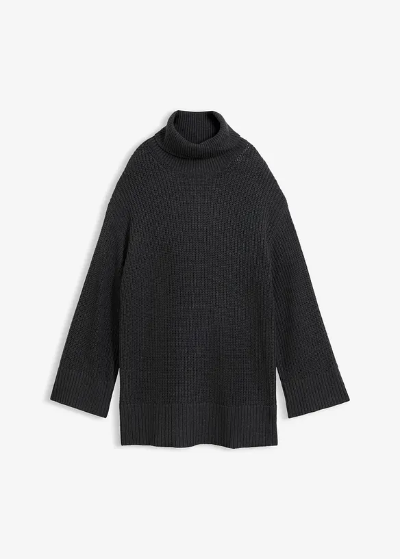Pull oversize &agrave; col roul&eacute;, bonprix
