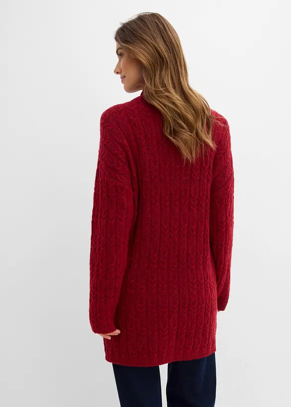 Pull long &agrave; motif torsad&eacute;, bonprix