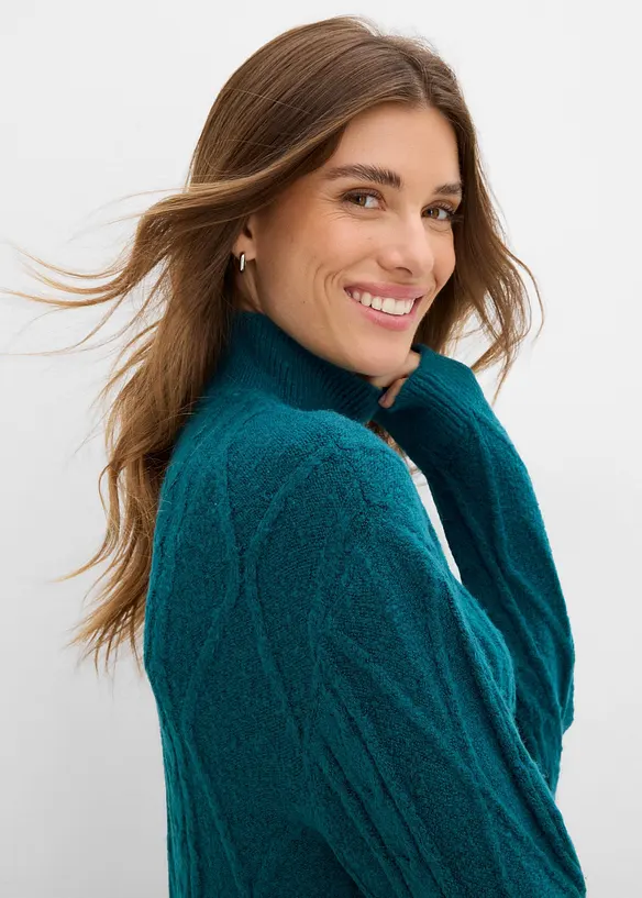 Robe en maille torsad&eacute;e, bonprix