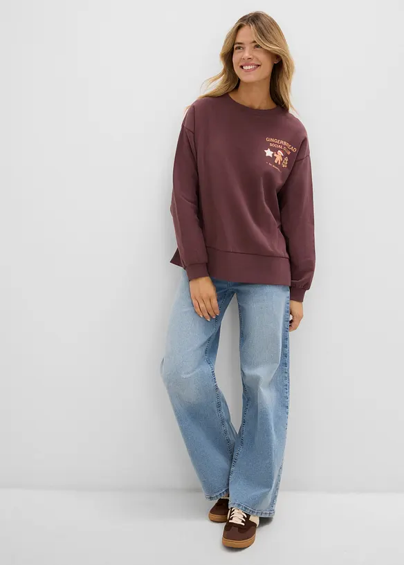 Oversize Sweatshirt aus reiner Baumwolle, bonprix