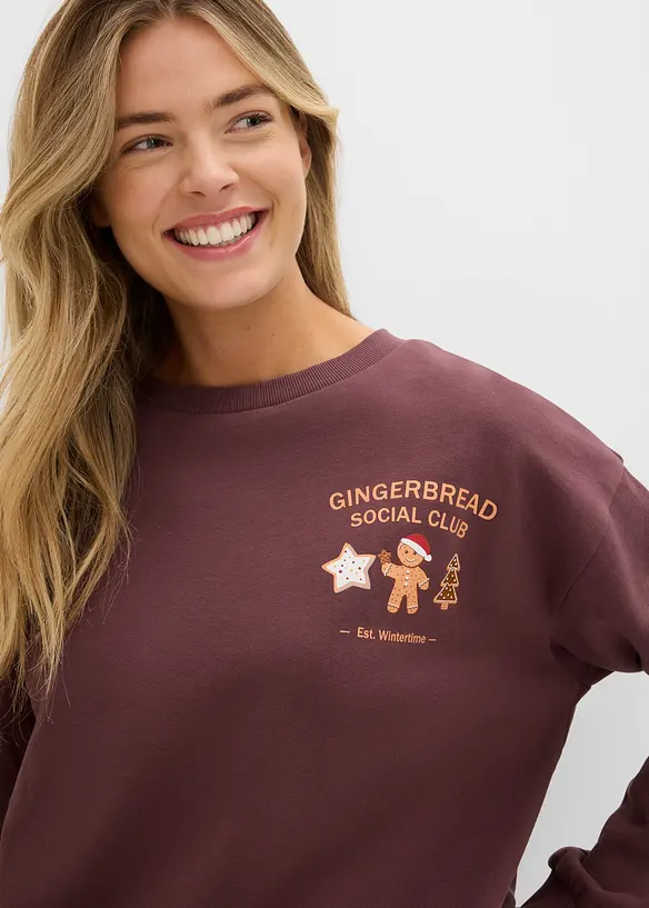 Oversize Sweatshirt aus reiner Baumwolle, bonprix