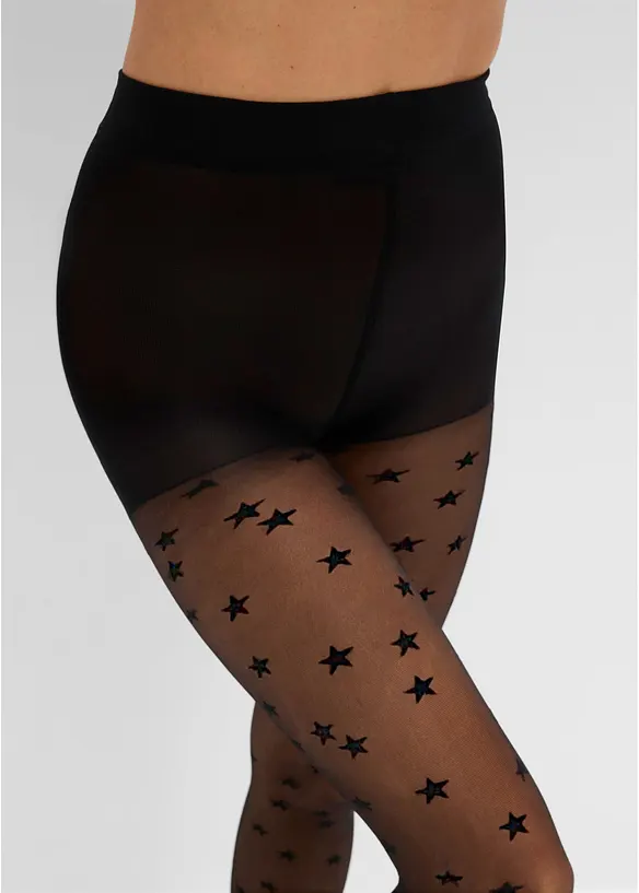 Feinstrumpfhose mit Sternen 30 DEN, bonprix