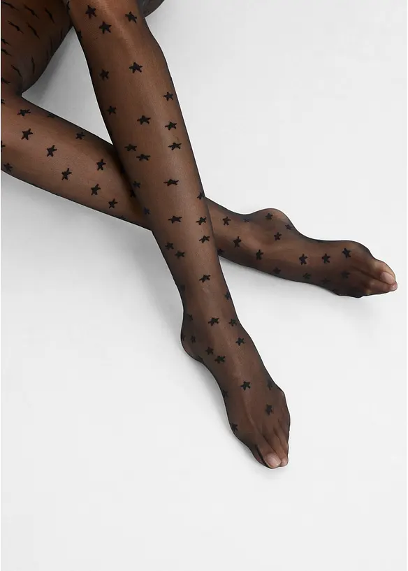 Feinstrumpfhose mit Sternen 30 DEN, bonprix