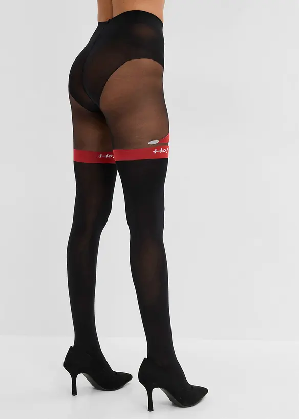 Overknee-Strumpfhose mit Weihnachtsmotiv 60 DEN, bonprix