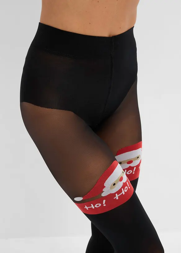 Overknee-Strumpfhose mit Weihnachtsmotiv 60 DEN, bonprix